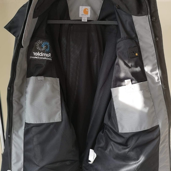 Carhartt Men's Shoreline Waterproof Breathable Nylon Jacket - Black New - Picture 4 of 4